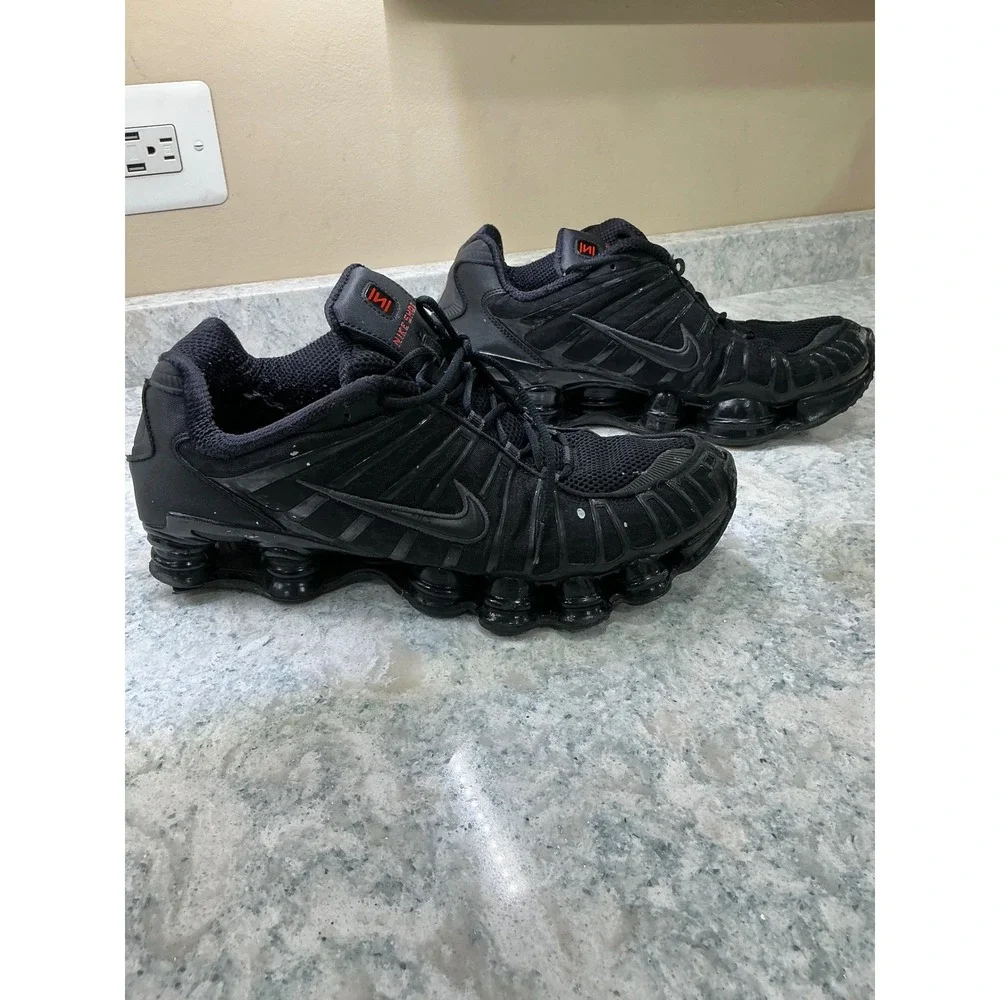 Nike Sneakers Shox TL 13 Black Triple Black AV3595-002 TPU Cage Low Top